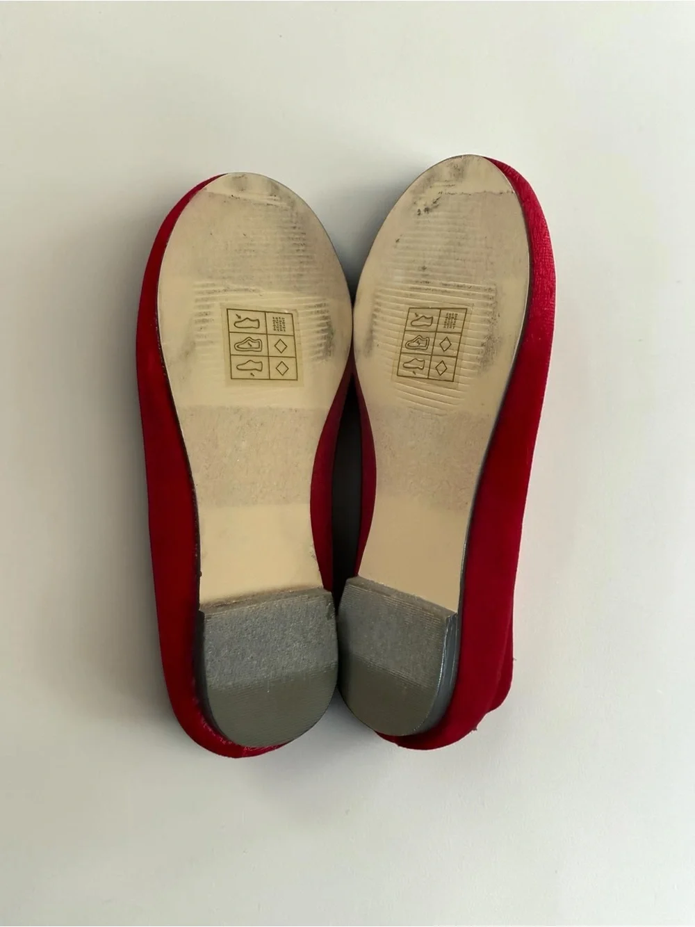 CREWCUTS EUC Rich Apple Red Velvet Mary Jane Ballet Flat Holiday Christmas Shoes